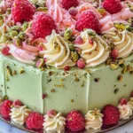 Delightful Pistachio Raspberry Indulgence Cake