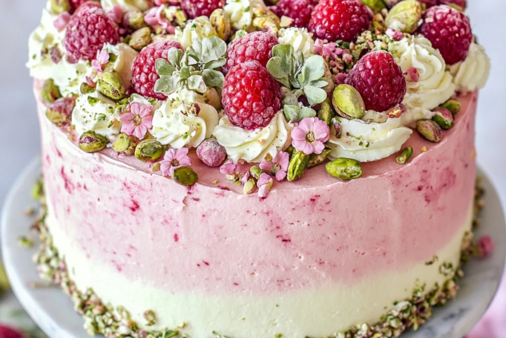 Heavenly Delight: Irresistible Raspberry-Pistachio Cake Recipe