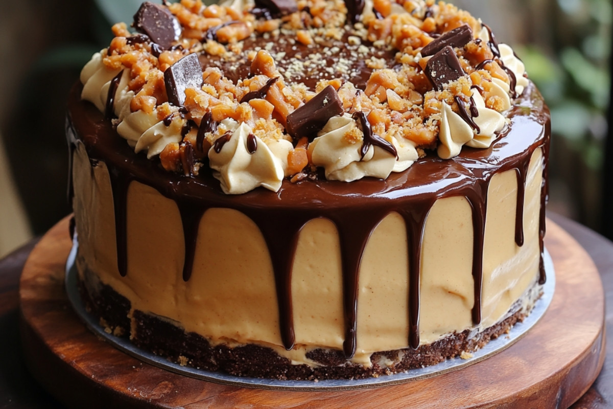 Irresistible Decadent Toffee Delight Cake