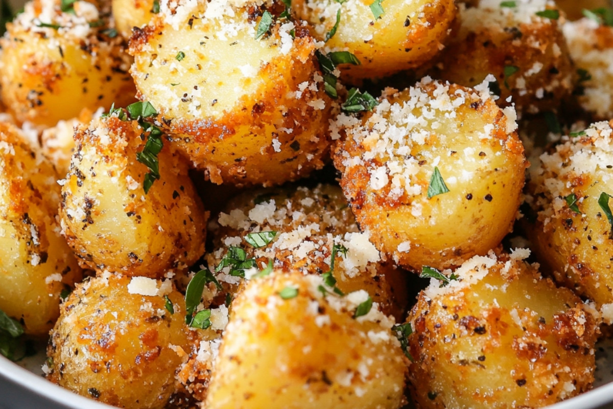 Irresistible Golden Parmesan-Crusted Potatoes Recipe