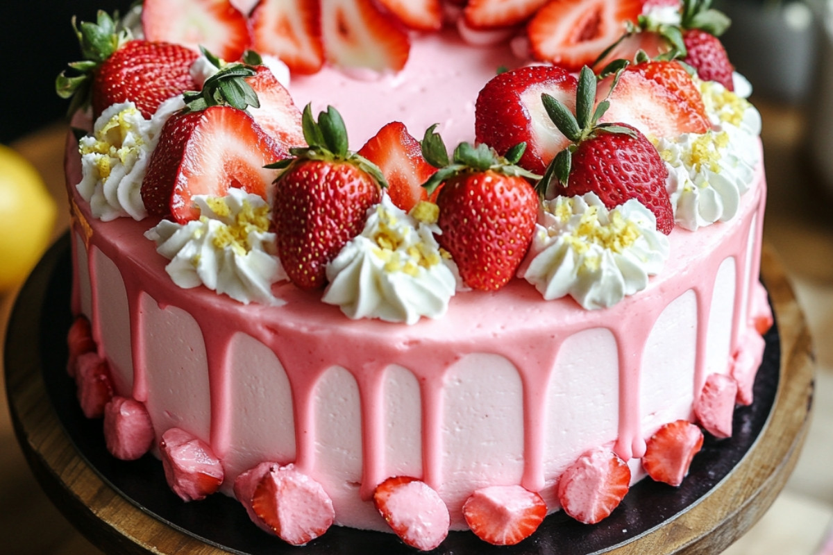 Irresistible Succulent Strawberry Lemon Cake Recipe