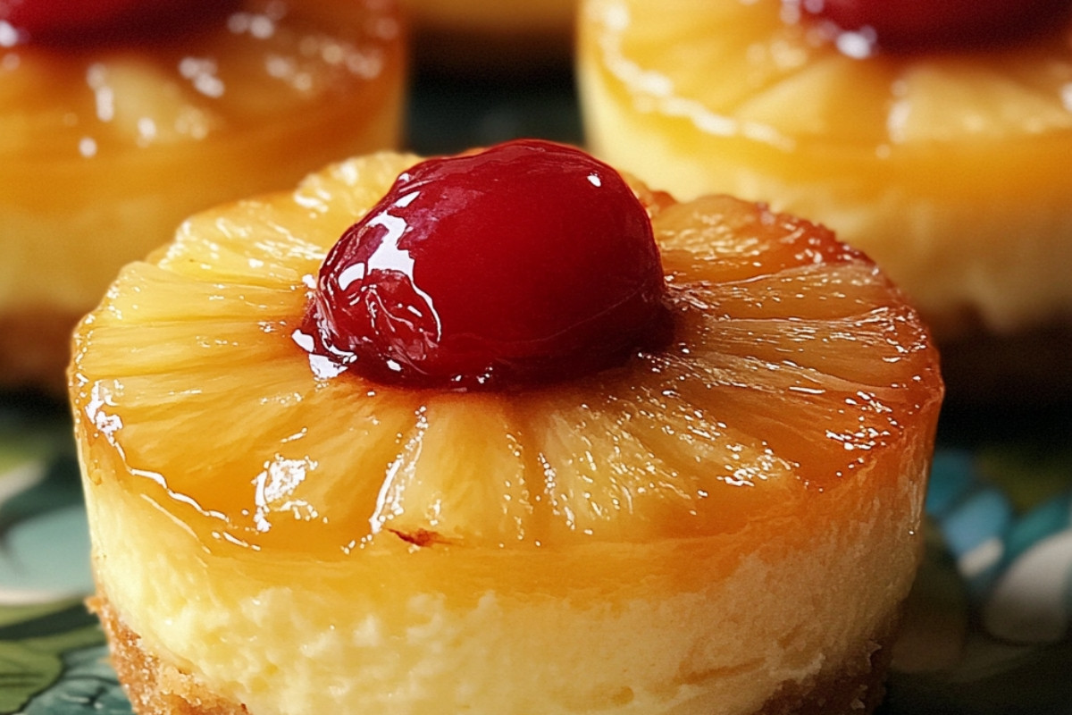 Mini Pineapple Upside Down Cheesecakes Recipe