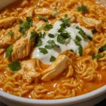 Spicy Chicken Ramen with Garlic Cream Recipe