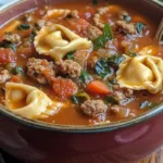 Irresistible Comforting Crockpot Sausage Tortellini Soup Recipe