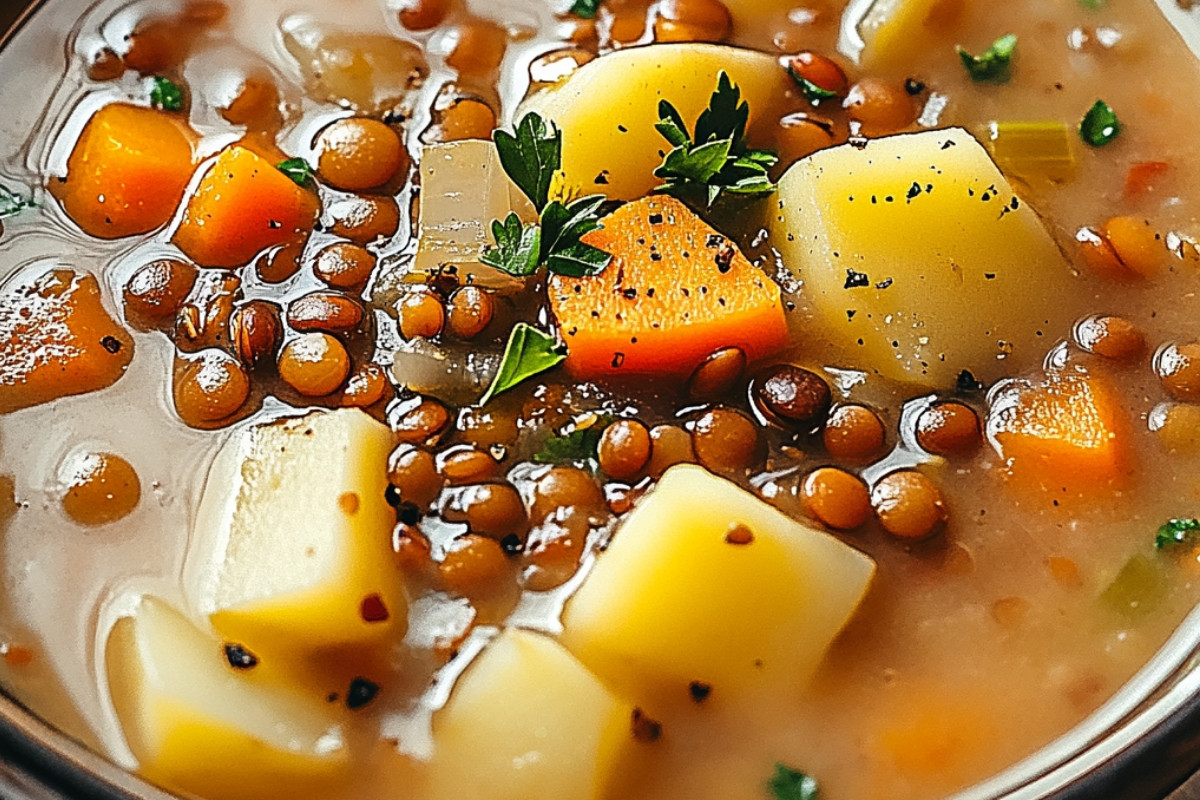 Hearty Delicious Lentil and Potato Soup