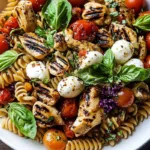 Delicious Caprese Chicken Pasta Salad