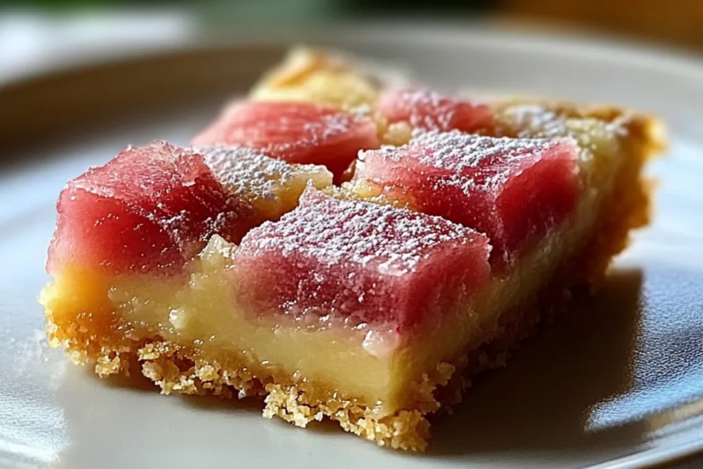 Sweet and Delightful Rhubarb Custard Bars